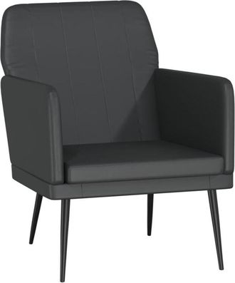 vidaXL Sill&oacute;n De Cuero Sint&eacute;tico Negro 61x78x80 Cm Vidaxl