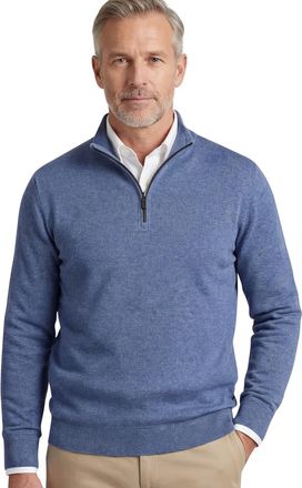 Baileys sweater Baileys blauw gem&ecirc;leerd katoen normale fit
