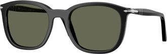 Persol Stijlvolle gepolariseerde zonnebril zwart groen - unisex - Zonnebrillen - Zwart - 52 MM - Accessoires
