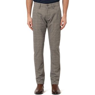 34 Heritage Verona Straight Leg Chino Pants in Taupe Elite Check at Nordstrom Rack, Size 31 X 32