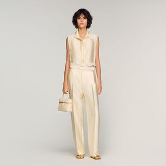 Sandro Satin trousers