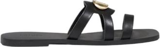 Liu Jo Elegante Slippers met Strass Versiering - Dames - Sandalen - Zwart - 41 EU - Leer - Schoenen