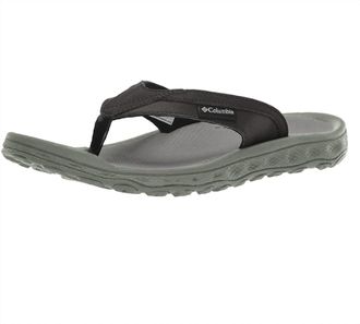 Columbia Mens Buxton Flip Flop In Black Charcoal