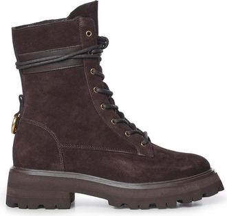 Michael Kors Caleb Lug Bootie - Dames - Schoenen - Bruin - Maat: 38 1/2 EU Leer