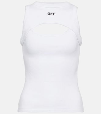 Off-white Off Stamp cotton cutout tank top