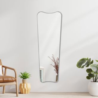 Jonathan Y Designs Alfie Rectangular Metal Framed Wall Mounted Full-Length Mirror