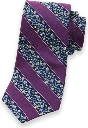 Paul Fredrick Floral Woven Silk Tie