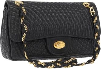 Bally Pre-owned Shoulder Bags, female, Black, Size: ONE SIZE Pre-owned Leather Shoulder Bag