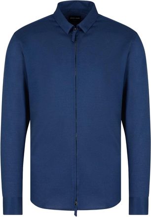 Giorgio Armani Giacca-camicia in cotone - Blu