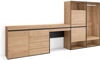 Skraut Home Skraut Home - Zapatero, Armario Zapatos Botas, 297x145x35 Cm, Dormitorio, Habitaci&oacute;n, Vestidor Abierto, C&oacute;moda, Cajonera, Tocador, Estilo Moderno, Rob