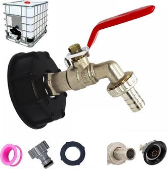 OEM Conector Para Grifo De Dep&oacute;sito, Con Grifo De Aleaci&oacute;n De 1/2 Pulgada + Boquilla De Pl&aacute;stico, F&aacute;cil De Reemplazar Y Duradero