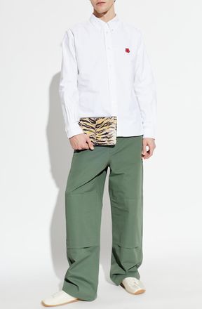 Kenzo Shirt With Patch, Mens, White