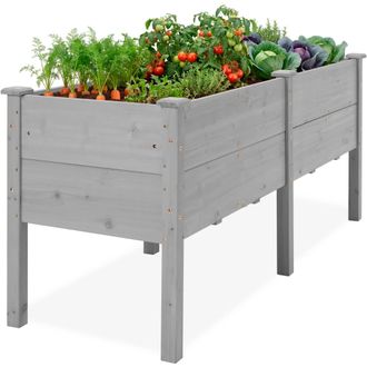 Best Choice Products 72 x 24 x 30 Raised Garden Bed, Extra Deep 16 Depth, Elevated Wood Planter Stand