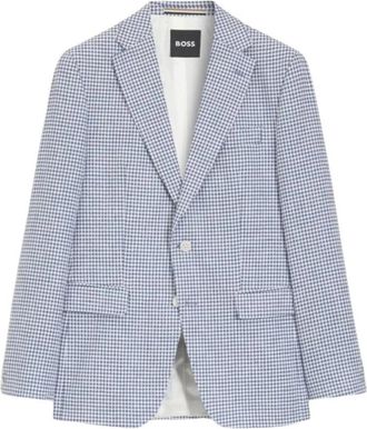 HUGO BOSS Hutson Blazer - Heren - Blazers - Blauw - XL - Katoen - Jassen