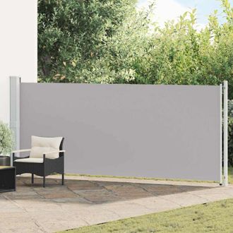 vidaXL Toldo Lateral Retr&aacute;ctil Para Patio Gris 600x160 Cm Vidaxl
