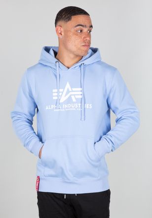 Alpha Industries Hoodie ALPHA INDUSTRIES Basic Hoodie BL, Herren, Gr. XS, blau (light blau), Obermaterial: 80% Baumwolle, 20% Polyester, regular fit, Sweatshirts Hoodi