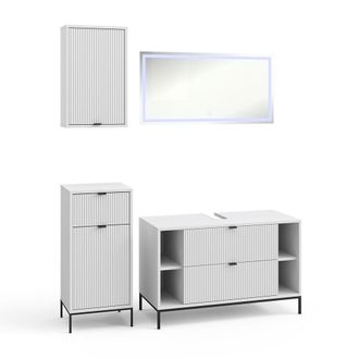 Vicco Conjunto De Muebles De Ba&ntilde;o Eliza, Blanco, 4 Partes, Vicco
