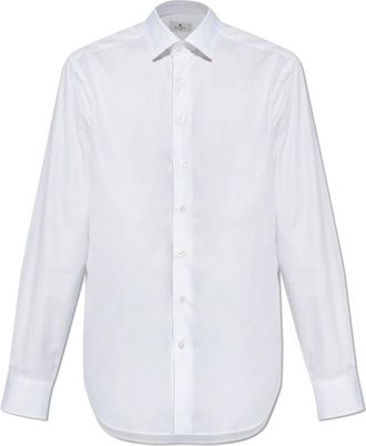 Etro Katoenen overhemd - Heren - Zakelijke Overhemden - Wit - 4XL - Katoen - Overhemden