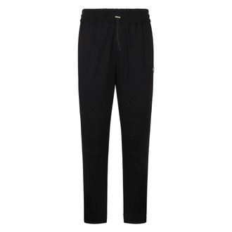 Philipp Plein Broeken, Heren, Zwart, L, Biker Padded Jogging Broek