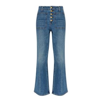 Ulla Johnson Flared Jeans, female, Blue, Size: W27 Lou Flare Jeans