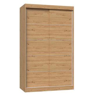 Hucoco Paolo - Armario Con 2 Puertas Correderas - Armario L 120 Cm - Vestidor Con 2 Puertas