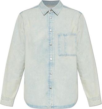 Sams&oslash;e & Sams&oslash;e Casual Shirts - Heren - Spijkeroverhemden - Blauw - M - Overhemden