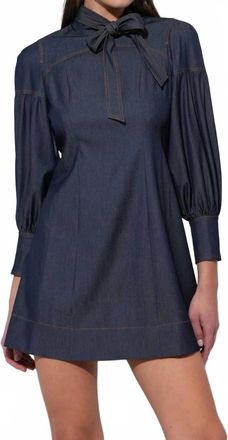 Adelyn Rae Lilith Denim Dress In Blue