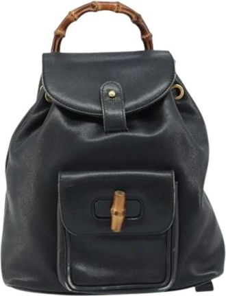 Gucci Pre-owned Backpacks, female, Black, Size: ONE SIZE Pre-owned Vintage Backpack