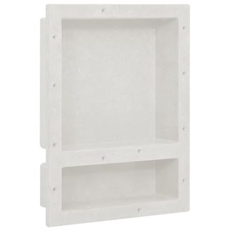 vidaXL Hornacina De Ducha Con 2 Compartimentos Blanco Mate 41x51x10 Cm Vidaxl