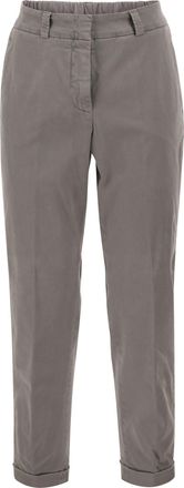 PESERICO Pantal&oacute;n c&oacute;nico de algod&oacute;n el&aacute;stico Peserico con cinturilla el&aacute;stica