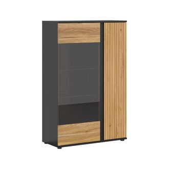 Petits Meubles Vajillero aparador 2 puertas negro tableros de aglomerado laminados