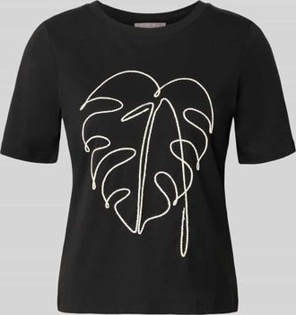 Christian Berg T-Shirt mit Motiv-Stitching in Black, Gr&ouml;&szlig;e 34