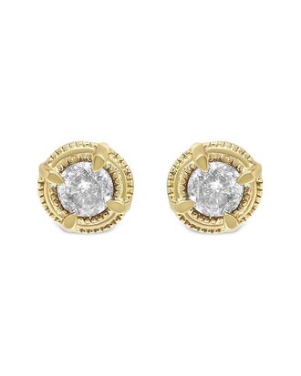 House of Brilliance Haus Of Brilliance 14K Over Silver 1.50 Ct. Tw. Diamond Stud Earrings