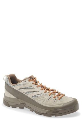 Salomon Gender Inclusive X-Alp Woven Low Top Sneaker in Walnut/Silver Cloud/Vanilla at Nordstrom, Size 10.5