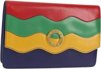 Celine Pre-owned Clutches, female, Multicolor, Size: ONE SIZE Pre-owned Vintage Leather Clutch