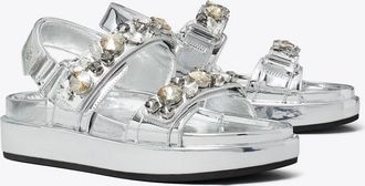 Tory Burch Womens Kira Sport Sandal, size 2.5