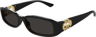 Gucci Sunglasses, female, Black, Size: 54 MM Gg1661S Square-frame Sunglasses