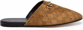 Gucci Schoenen, Heren, Bruin, 40 EU, Su&egrave;de, Mules van Su&egrave;de
