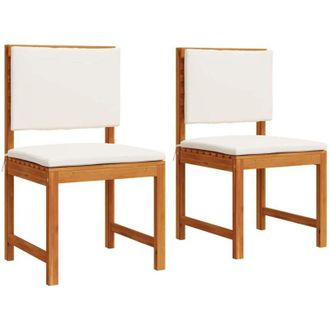 vidaXL Silla De Jard&iacute;n Sin Brazos 2 Pcs Marr&oacute;n 50 X 50 X 91cm Vidaxl
