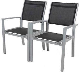 Habitat et Jardin Habitat Et Jardin - Juego De 2 Sillas Para Jard&iacute;n- Textileno tropic - Phoenix - Negro