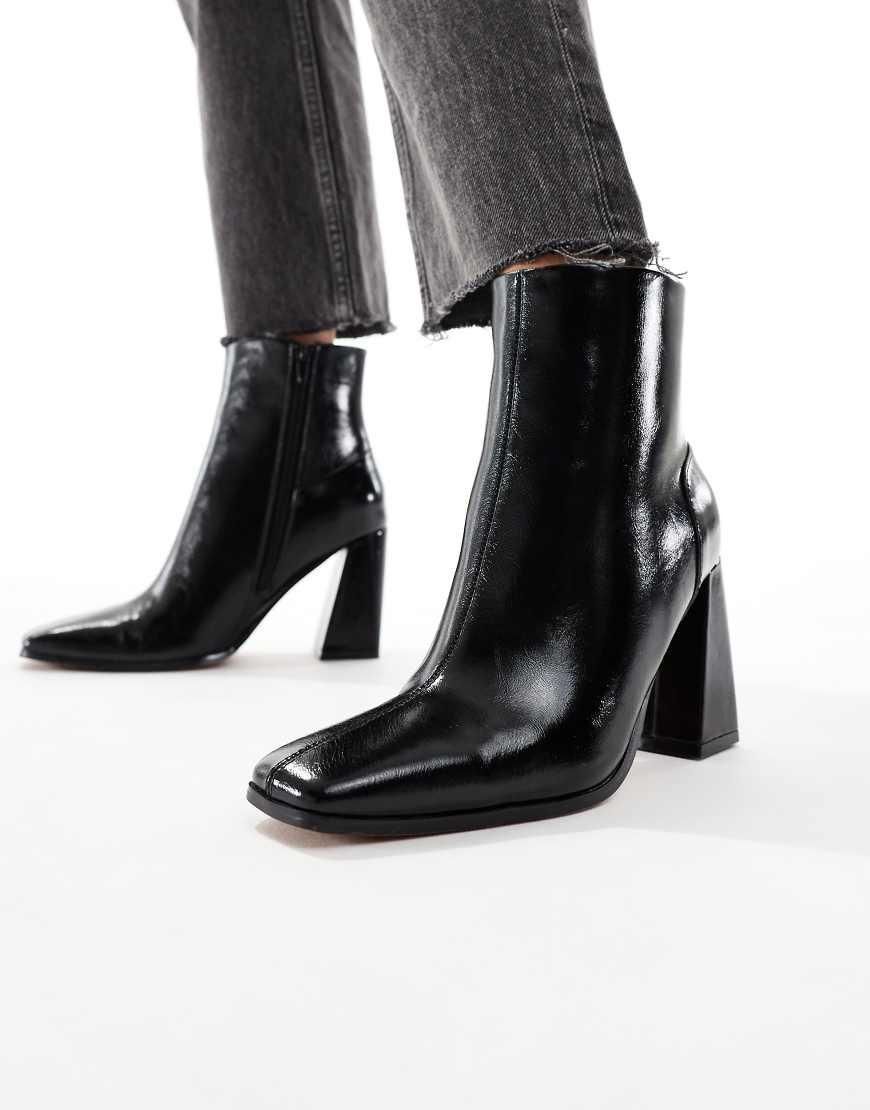 Boots TEXTO noir pailleté pointu à talon aiguille - Boots / bottines Femme