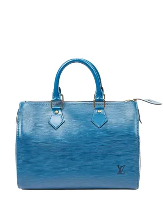 Louis Vuitton Speedy 25 leren shopper met reli&euml;f - Blauw