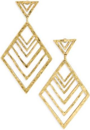 Karine Sultan Hammered Geometric Drop Earrings in Gold at Nordstrom Rack