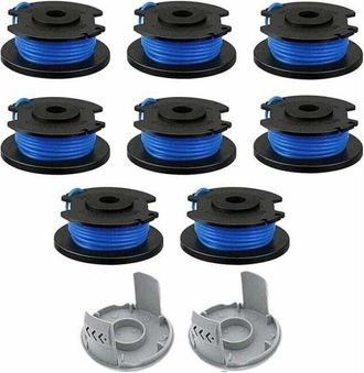 OEM Carrete De Repuesto Para Desbrozadora, Compatible Con Ryobi One+ Ac14rl3a - 18v 24v 40v, 3,35 M (11 Pies), 8 Carretes + 2 Tapas De Corte