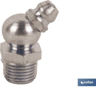 cofan Engrasador Semicurvo 5/16 Whitworth Caja 100 Unid., Engrasador Semicurvo 45&deg; Met&aacute;lico. - Cofan