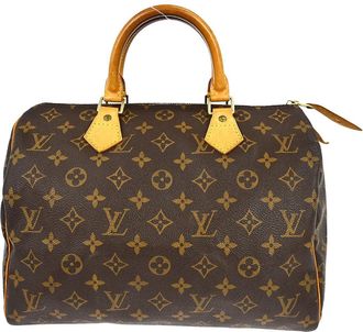 Louis Vuitton Speedy Handbag Monogram Canvas Brown Canvas Handbag (Pre-Owned)
