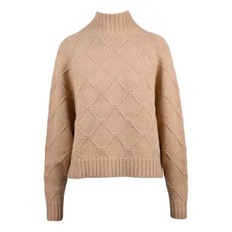 Elisabetta Franchi Dames, Truien, Bruin, Maat: M Wol