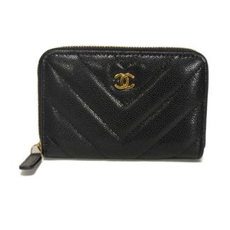Chanel Black Leather Coin Purse/Coin Case (Pre-Owned)