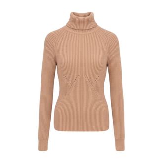 Isaia Womens Camel Cardigan