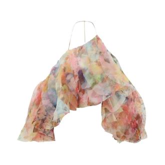 Zimmermann Sleeveless Tops, female, Multicolor, Size: M Luna Printed Top